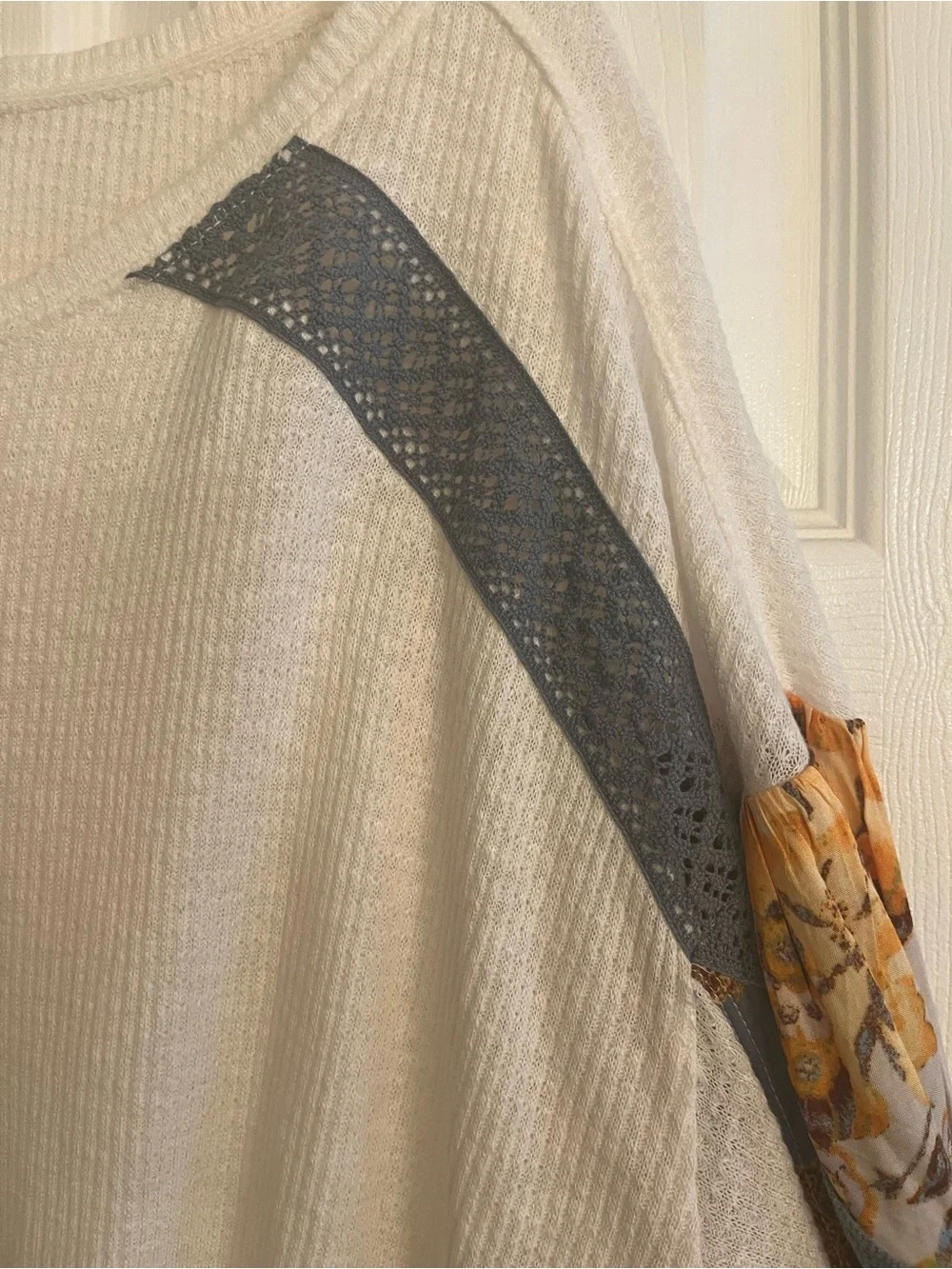 Free People Clash Wildflower Waffle Thermal Top